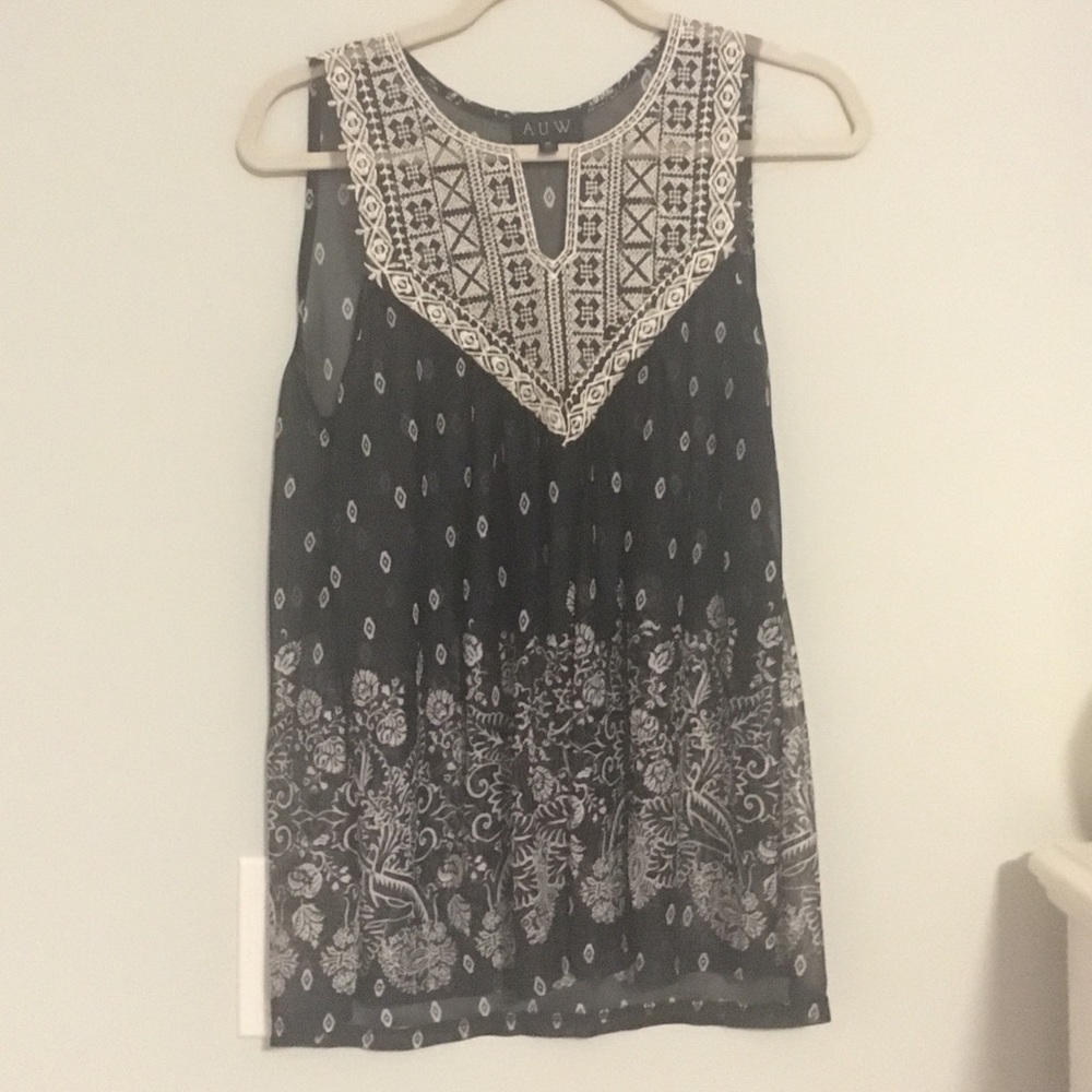 Tank Top Bandana Styled Black